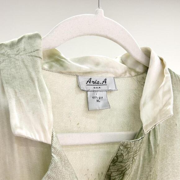 Oriental Japanese Print Vintage Silk Top - Picture 5 of 5